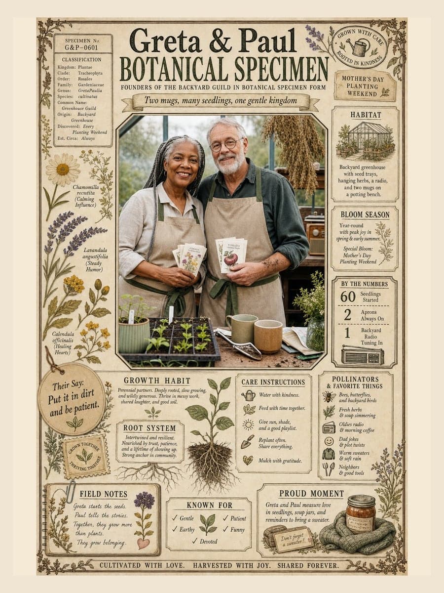 Greta & Paul finished personalized poster